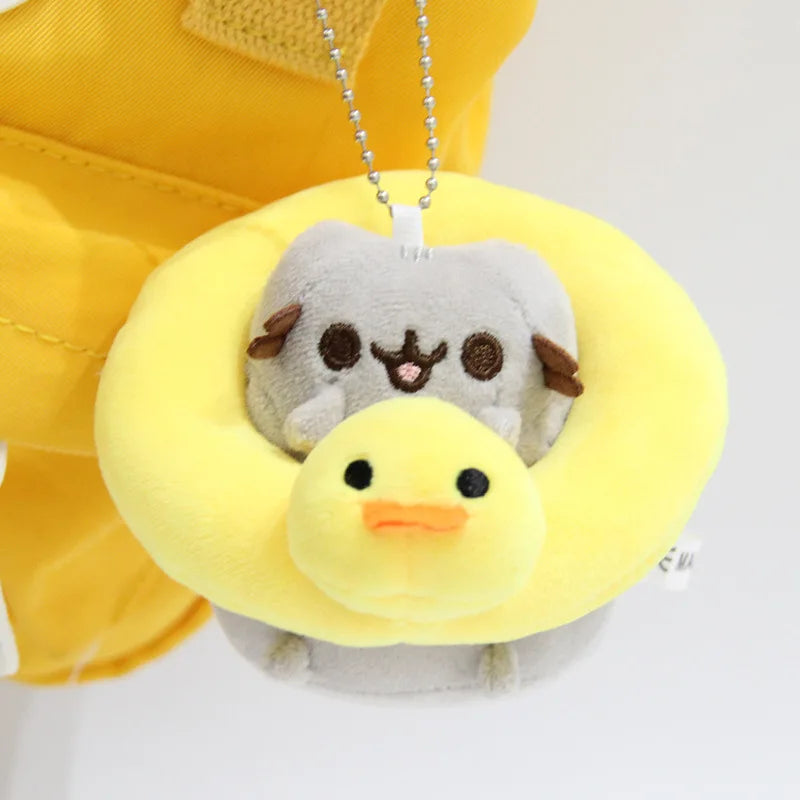Pusheen Cat Bag Charm - Cute Kawaii Kitten Backpack Pendant, Couple Keychain Accessory, Birthday and Christmas Gift