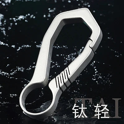 Titanium Key Chain - Lightweight Men’s EDC Quickdraw Carabiner Buckle Key Ring Outdoor Tool
