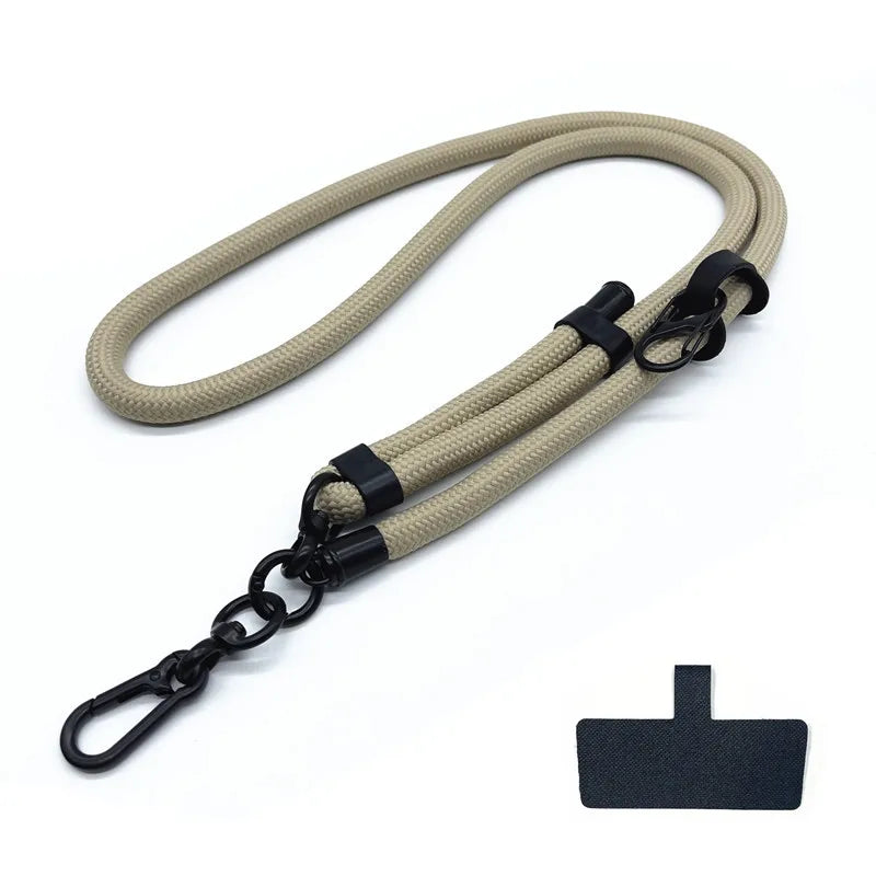 Adjustable Phone Lanyard - Universal Outdoor Crossbody Shoulder Case - Anti-Lost Wrist Strap with Card Neck Cord Clip Hang