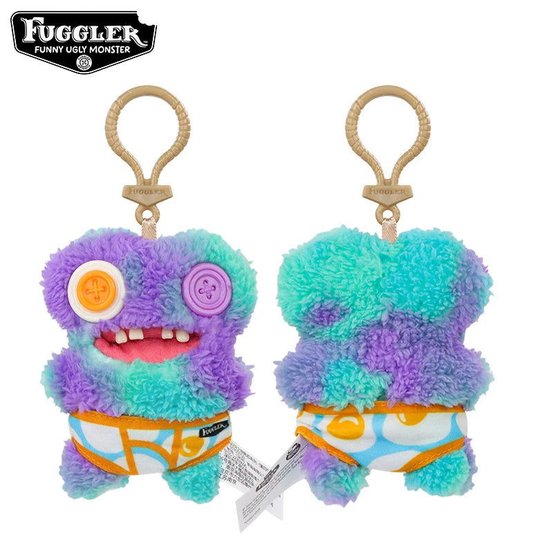 Original Fuggler Tooth Monster Keychain – Cute Wide-Eyed Plush Toy, Funny Ugly Monster Doll Pendant Gift