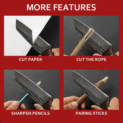 Handmade Forged Stainless Steel Chef Knife - Boning, Fishing, Meat Cleaver & Butcher Knife for Kitchen Use