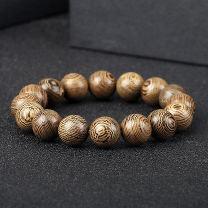 Natural Wooden Beads Bracelet – Tibetan Buddha Rosary Handmade – Yoga, Meditation, Prayer Beaded Jewelry for Men and Women – Perfect Gifts