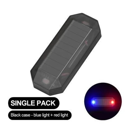 Car Mini LED Solar Warning Light - Wireless Anti-Theft Dummy Alarm Strobe Security Lamp