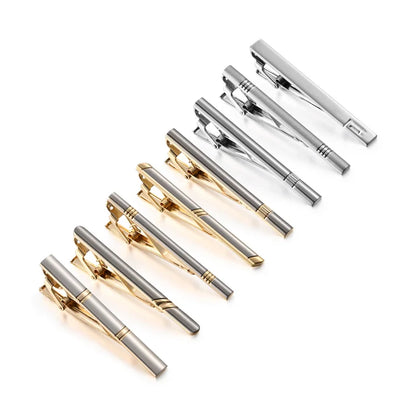 Men's Tie Clip & Cufflink Set - 7/8/10 Piece Luxury Gift Box Jewelry for Weddings & Formal Wear