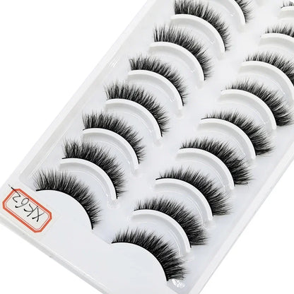10 Pairs 3D Mink False Eyelashes – Natural Long & Short Lash Extensions Makeup Kit (41 Styles)