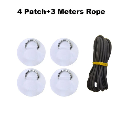 6.5CM D-Ring PVC Patch – Inflatable Boat, Kayak, SUP, Dinghy & Canoe Rope Ring Attachment