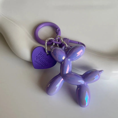 Jelly Balloon Dog Keychain - Cute Cartoon Dog Pendant Charm for Keys, Bags & Unisex Gifts