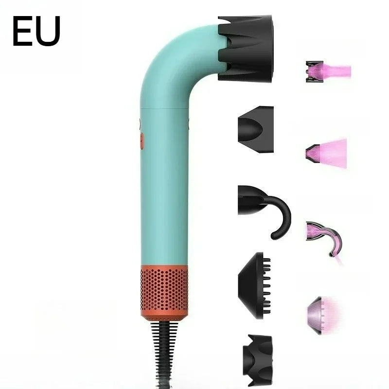 EU High-Speed Leafless Hair Dryer – Negative Ion Salon Diffuser Nozzle for Precise Styling