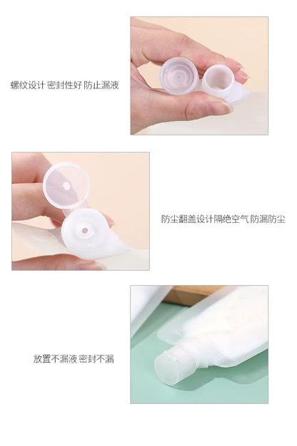 30/50/100ml Refillable Travel Packaging Bags – Portable Lotion, Shampoo, Shower Gel & Makeup Fluid Bottles for Cosmetics