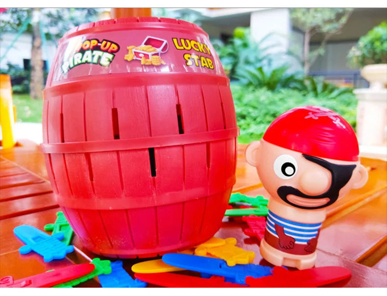 Pirate Barrel Toy – Fun Sword Jump Game for Kids, Halloween Interactive Board Game, Parent-Child Activity for Boys