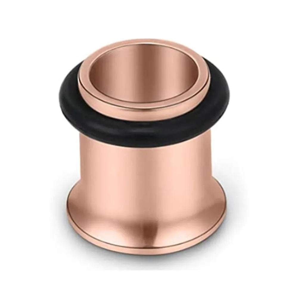 Rose Gold Stainless Steel Ear Plugs & Tunnels - Screw Fit Gauges Body Piercing Jewelry 3mm-20mm