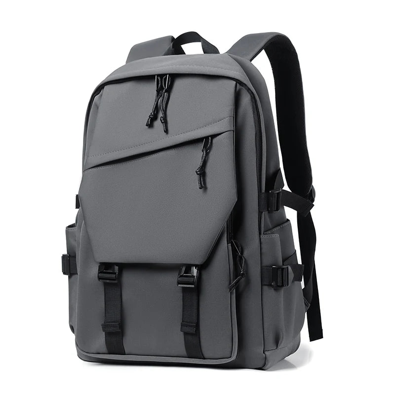 15 Inch Polyester Waterproof Men’s Backpack – Simple, Fashionable Student & Couple Computer Bag