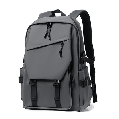 15 Inch Polyester Waterproof Men’s Backpack – Simple, Fashionable Student & Couple Computer Bag