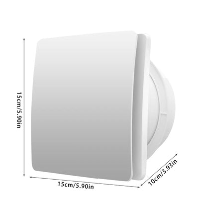 Small Powerful Air Extraction Wall Fan — Adjustable Timer Bathroom Ventilation Fan with Moisture Detection