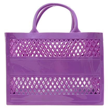 2025 Large Waterproof PVC Beach Tote Bag – Rubber Jelly Tote for Women, Travel, Picnic & Shopping Storage Handbag
