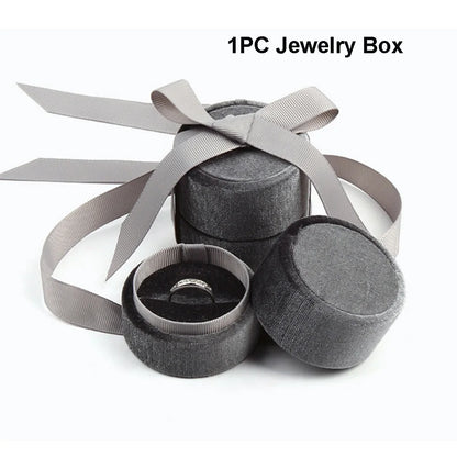 Pink Velvet Bowknot Jewelry Display Box – Necklace & Wedding Accessories Storage