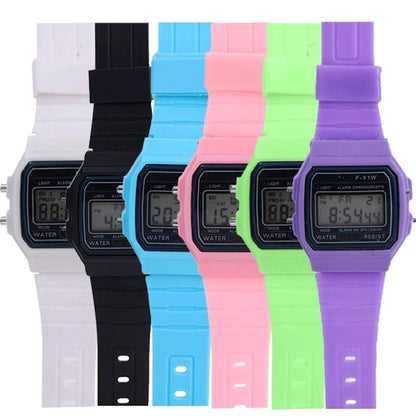 F91W Digital Sports Watch for Men and Women - Waterproof LED Electronic Military-Style Wristwatch