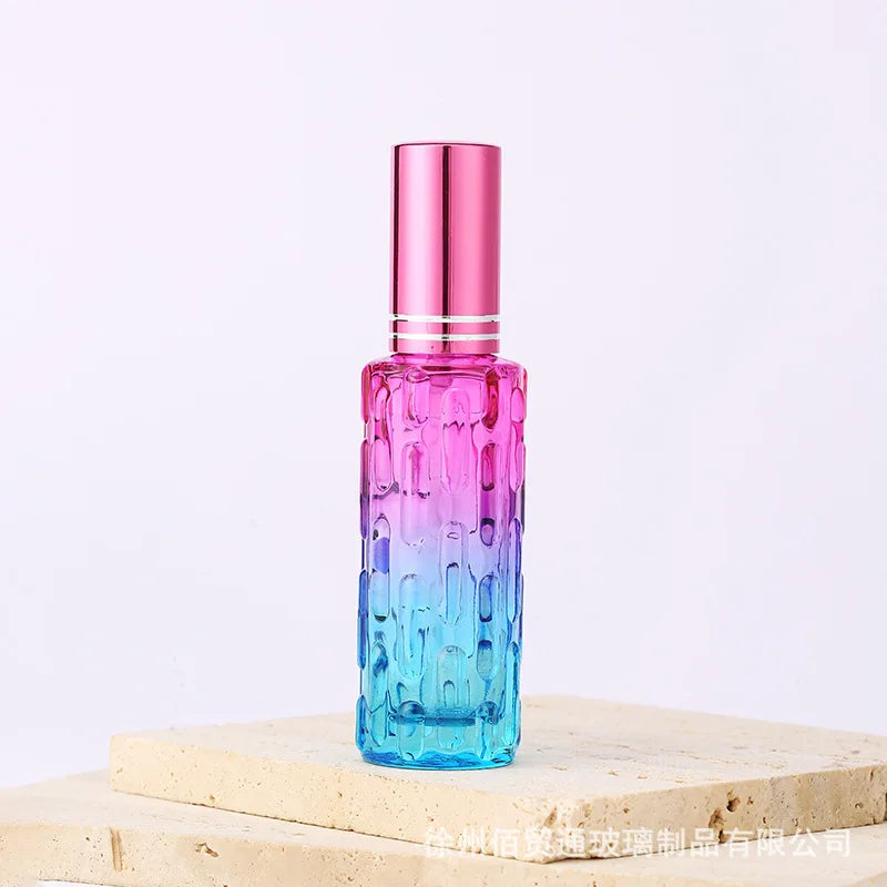 10ml Square Glass Perfume Bottle – Colorful Mini Refillable Spray Vial for Fragrance & Cosmetic Packaging