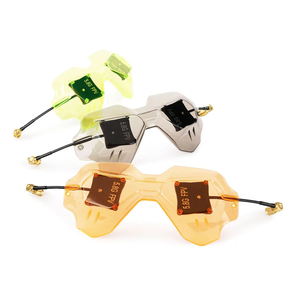 LHCXRC HD-02 FPV Antenna - 5.8GHz 8.4dBi Directional Patch & Stubby LHCP Antenna Combo for DJI HD 2 Goggles
