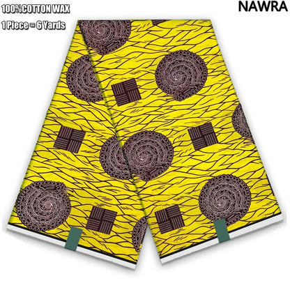 2026 African Real Wax Print Fabric - 100% Cotton Ghana Style Soft Ankara Pagne