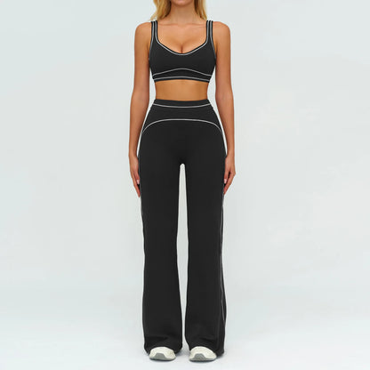 Women’s 2-Piece Fitness Yoga Set, Gym Running Tracksuit, Push-Up Sportswear Leggings, Athletic Workout Outfit