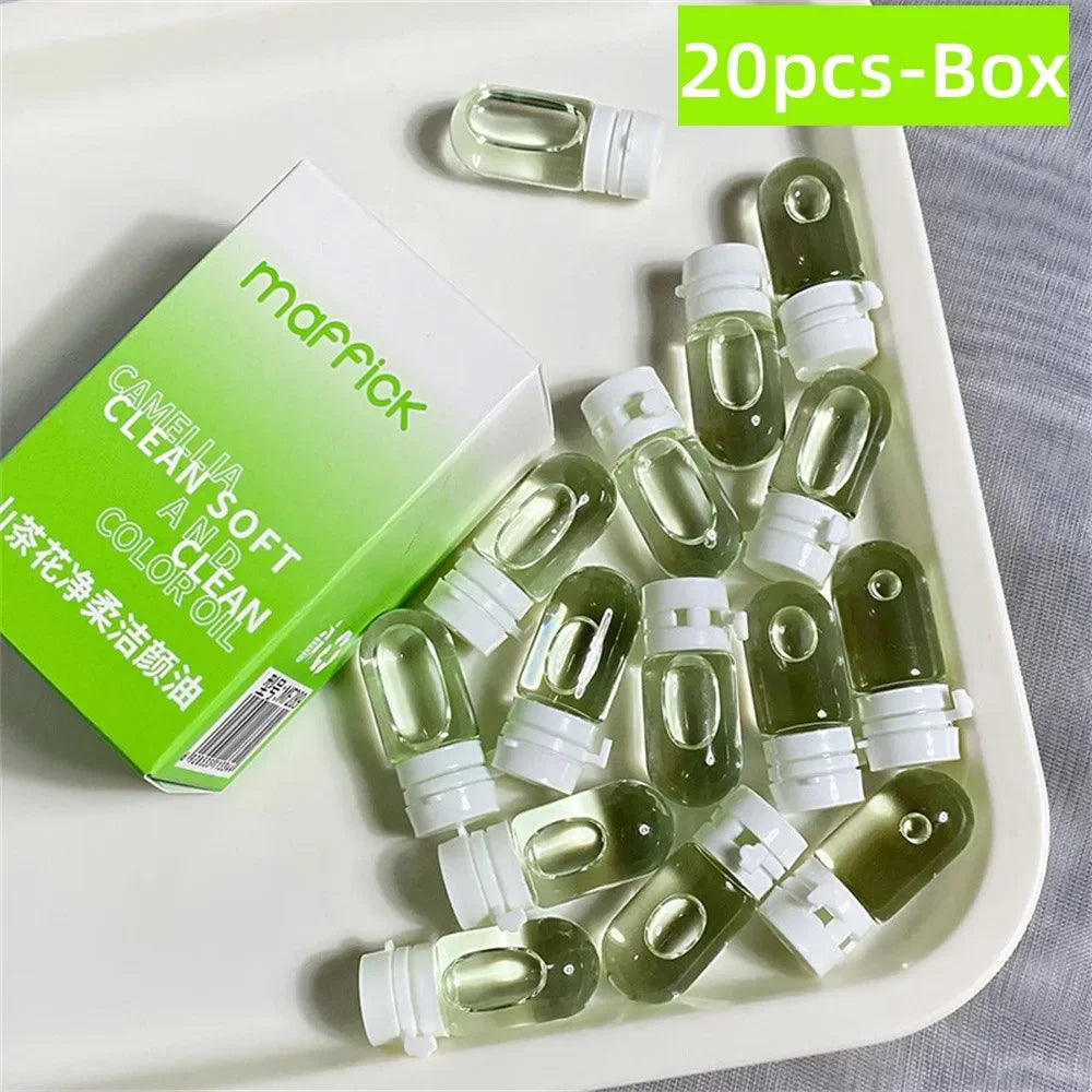 10/20/30pcs Cleansing Oil - Camellia Secondary Facial Cleanser, Deep & Gentle Makeup Remover, Travel Portable