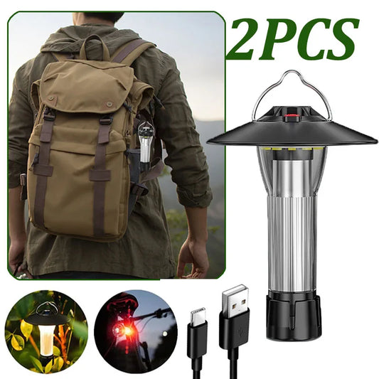 2200mAh Camping Lantern with Magnetic Base – LED Emergency Flashlight with 5 Lighting Modes, Blackdog Goal Zero Style