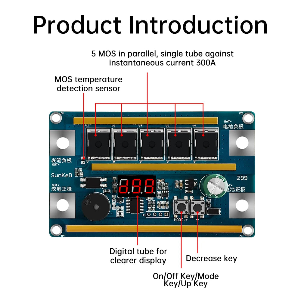 12V Spot Welder for 18650 Lithium Batteries – Portable PCB Circuit Board Soldering Machine DIY Kit