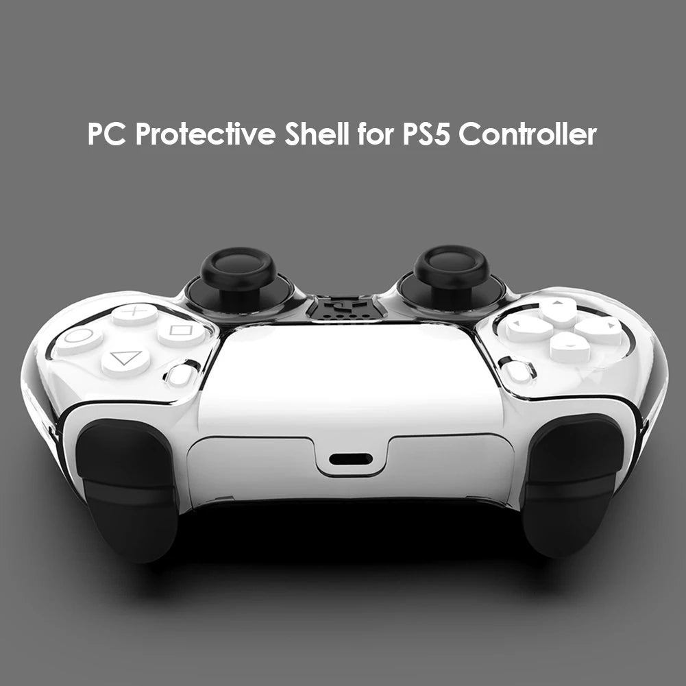 Ultra-Slim Clear PC Cover for PS5 DualSense Controller – Electronic Accessory Protector Case