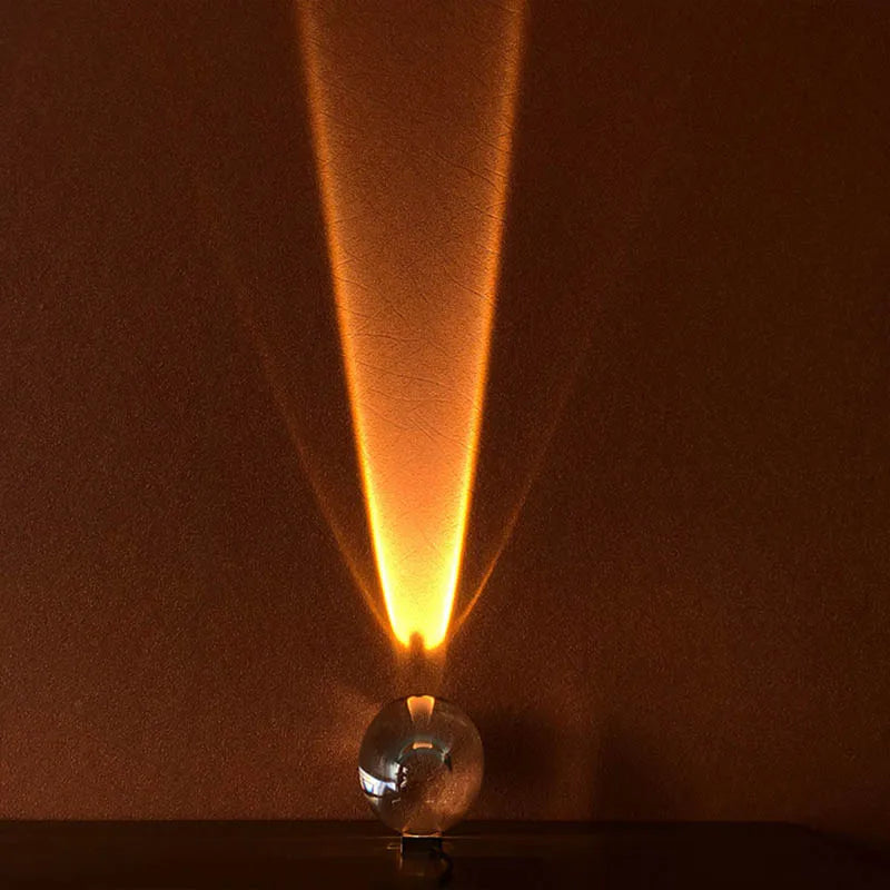 Italian Designer LED Table Lamp – Crystal 'Eye of the Sky' Egg-Shaped Night Projector for Living Room & Bedroom Decor