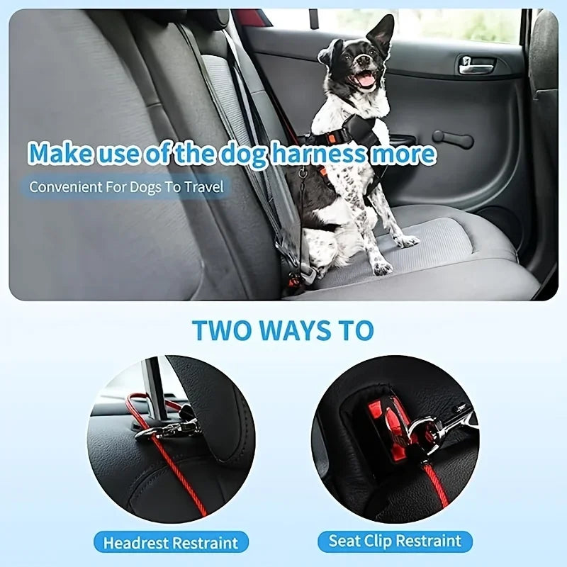 Chew-Proof Dog Car Harness – Durable & Secure Seat Belt for Small/Medium Dogs, Comfortable Pet Travel Safety Essential
