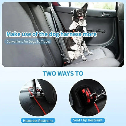 Chew-Proof Dog Car Harness – Durable & Secure Seat Belt for Small/Medium Dogs, Comfortable Pet Travel Safety Essential