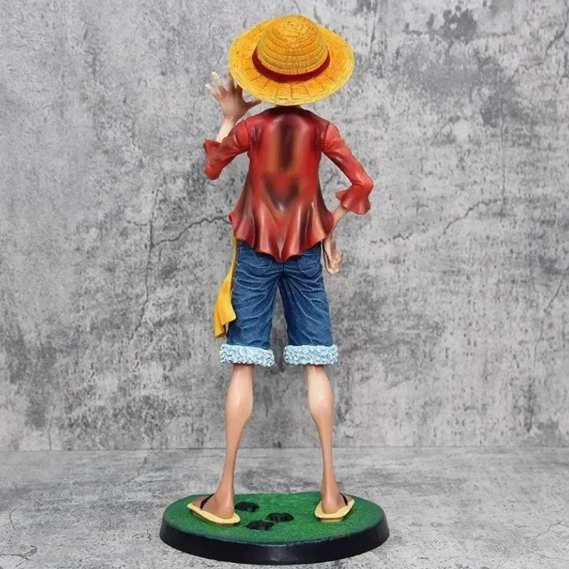 One Piece 42.5cm Straw Hat Monkey D. Luffy Figure – 1/4 Scale Large Smiley Anime Statue, Decorative Doll Toy Gift