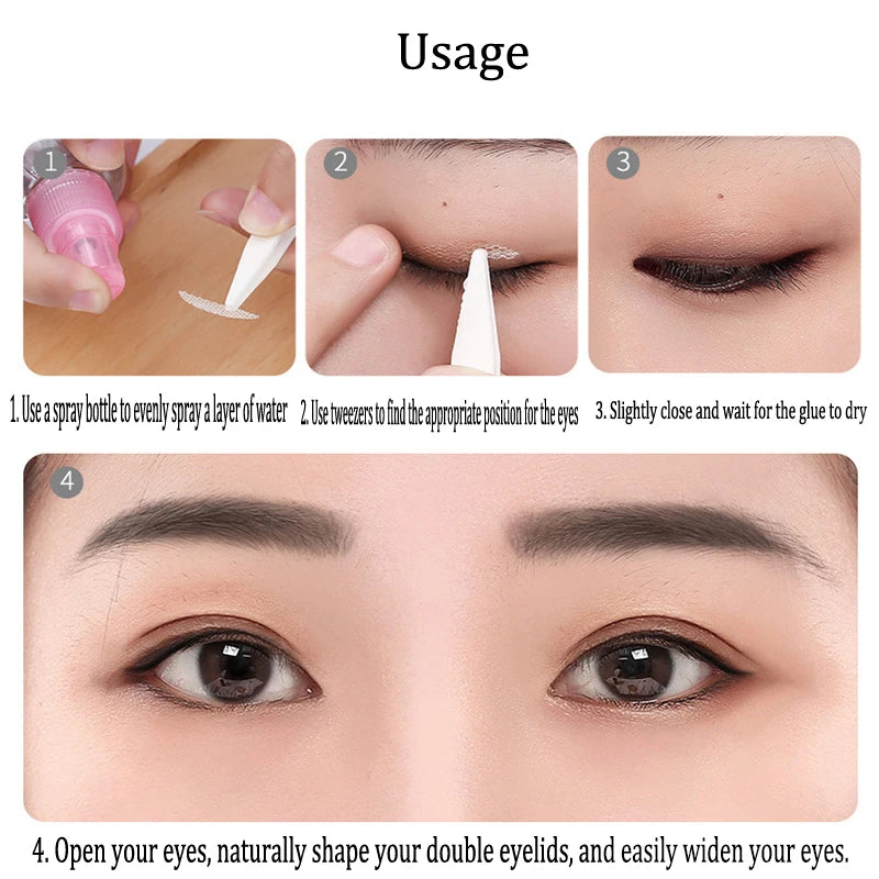 240PCS Invisible Eyelid Tape Stickers – Double Eyelid Lifting Patches for Drooping Eyelids MB310