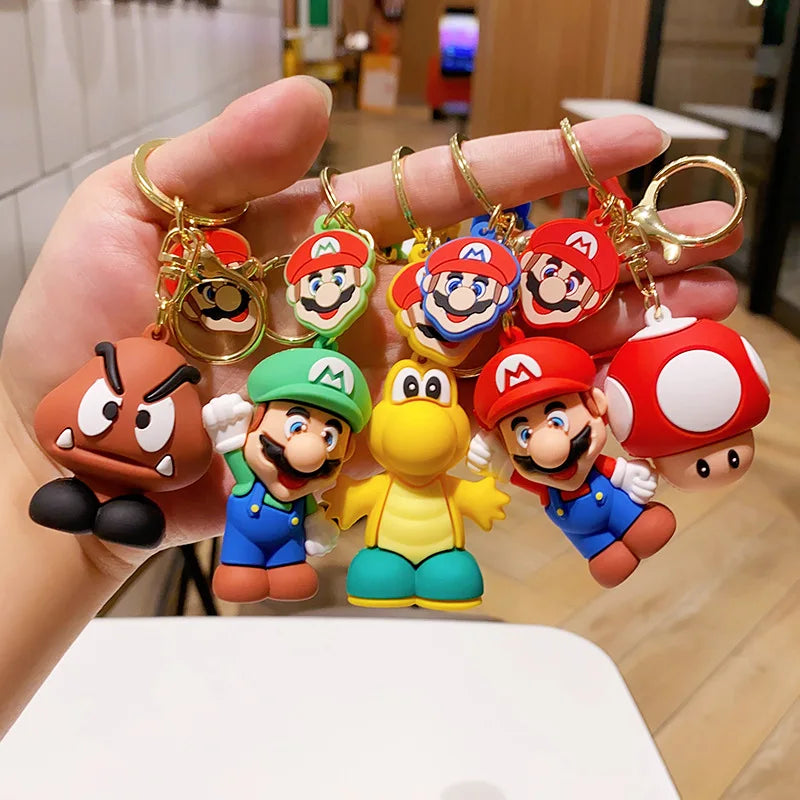 Super Mario Figurine Keychain - Cute Character Backpack Pendant, Doll Charm & Collectible Gift