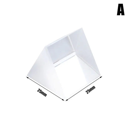 Triangular Prism Crystal – Rainbow Light Refraction Physics Experiment Toy for Kids & Photography
