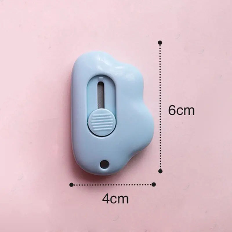 Kawaii Clouds Portable Utility Knife - Unpacking Artifact for Students, School, Office Learning Supplies