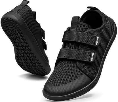 Kids Barefoot Sneakers – Breathable Wide Toe Knitted Mesh Shoes for Boys & Girls, Non-Slip Fashion Walking Cross Trainers