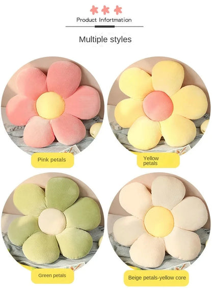 6 Styles Sunflower Pillow – Cute Daisy Cushions with Petals, 40cm, Perfect Birthday Gifts & Home Décor for Bedroom & Office