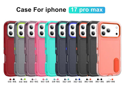 Heavy Duty Armor Phone Case for iPhone – Shockproof Stand Cover with Kickstand for iPhone 11 to 17 Series