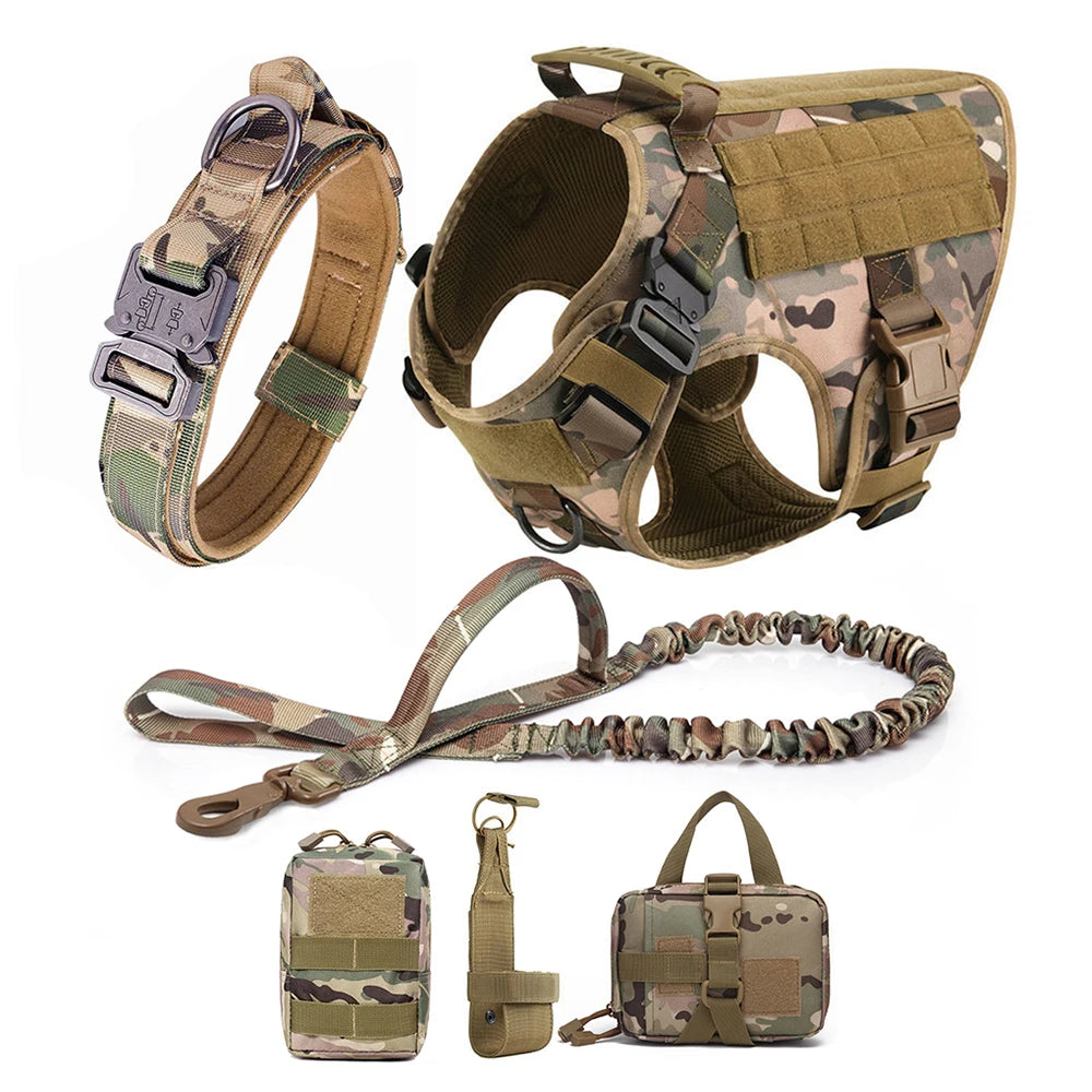 Large Dog Harness & Leash Set — Training & Walking Vest for German Shepherd, Malinois