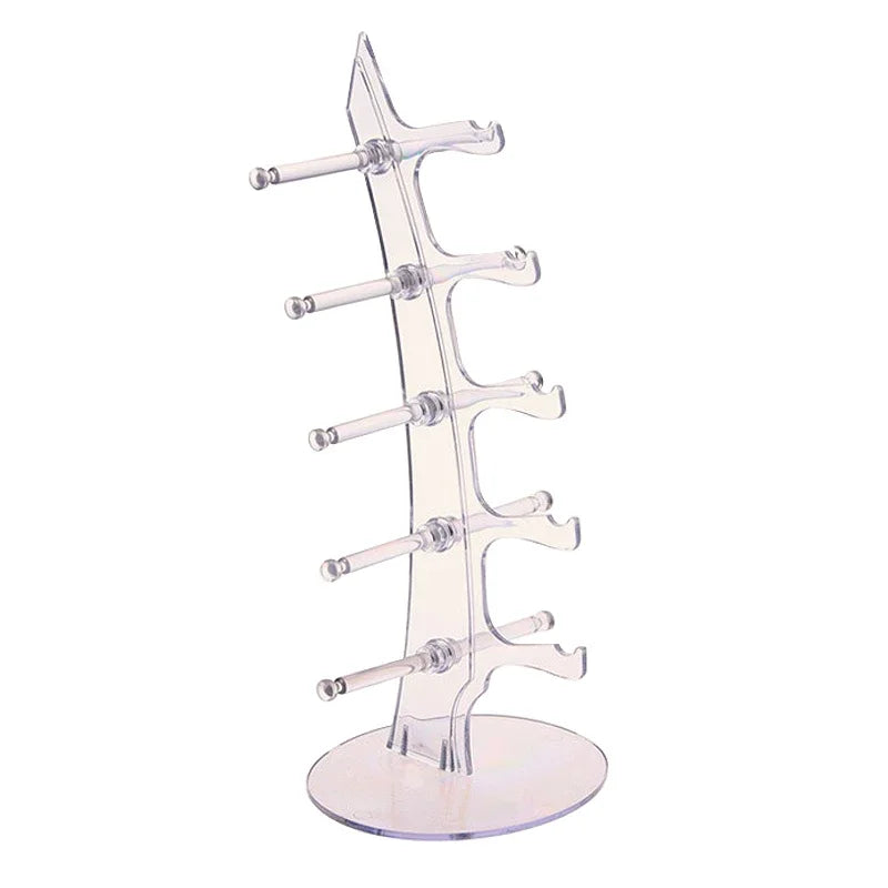 Sunglasses Display Holder – 5-Layer Clear Stand for Counters and Packaging