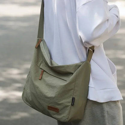 Large Canvas Crossbody Messenger Bag - Unisex Shoulder Bag for Students, Books & Daily Essentials