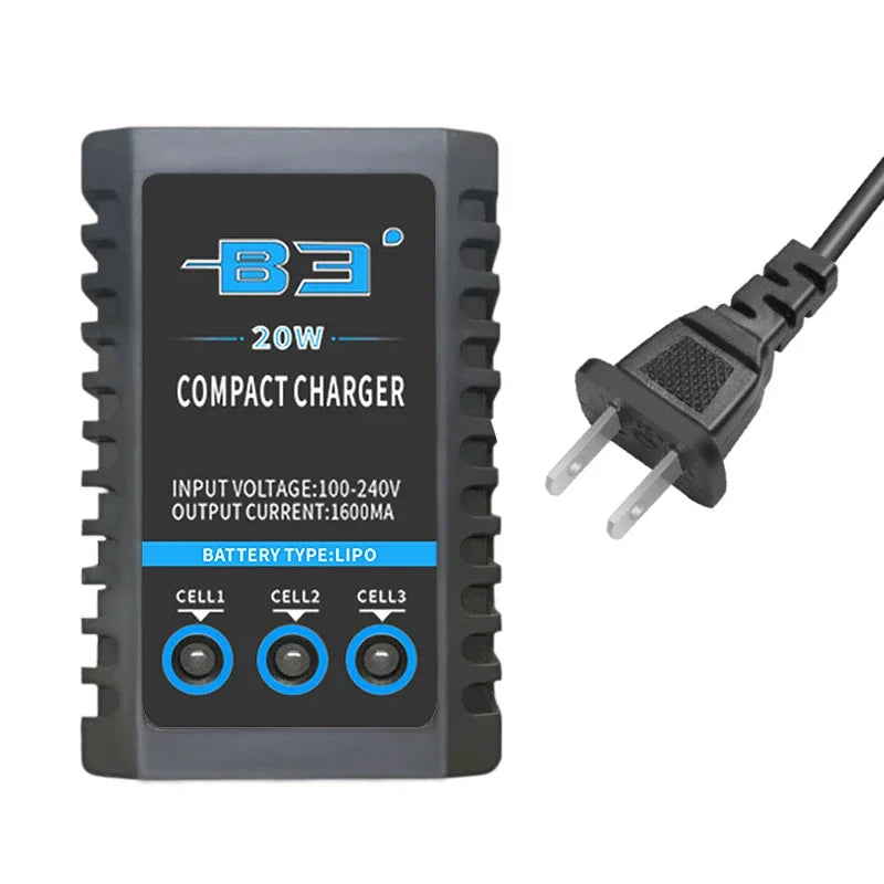 MAX RC B3 20W Pro Compact Balance Charger – 2S 3S 7.4V 11.1V Lithium LiPo Battery Charger