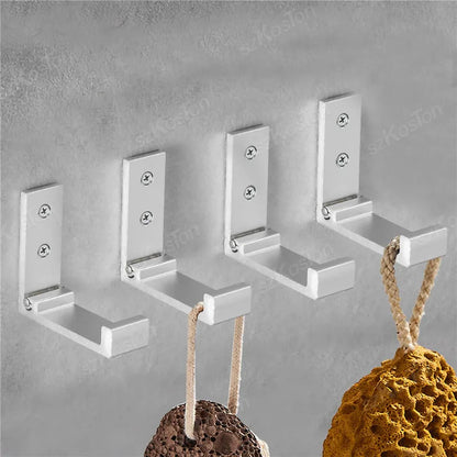 Folding Aluminum Alloy Wall Hooks – Rustproof Coat, Towel & Clothes Hanger (1/5/50 Pack)