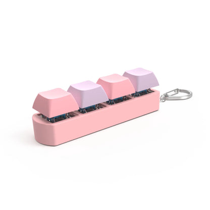 4-Keys Mechanical Keyboard Keycap Toy – Anti-Stress Finger Button Decompression Keychain for Children and Adults