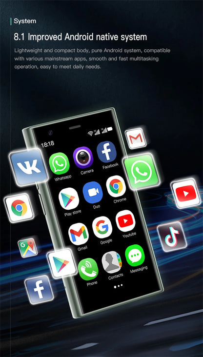 SOYES S23 Pro Mini Android Phone — 3.0" Display, 2GB RAM, 16GB ROM, Dual SIM, 1000mAh, 3G Compact Smartphone