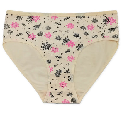 Women’s Cotton Briefs Set - Sexy Print Mid-Rise Plus Size Panties 2XL-4XL Soft Breathable Underwear 6Pcs