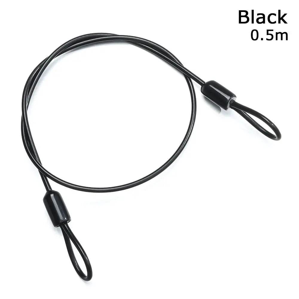 Strong Steel Bicycle Lock Cable 0.5/1/2M – Anti-Theft Cycling Safety Wire Lock for MTB & Road Bikes, Durable Bike Security Rope Accessory