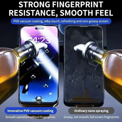 Oleophobic Coating Screen Protector for iPhone 11–16 (Pro Max, Mini, XS, XR) – Dust-Free, Easy Installation, Premium Glass Protection